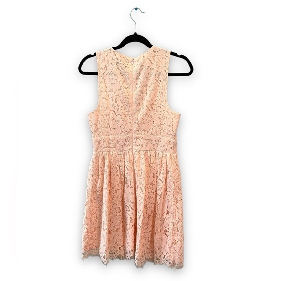 LULUS In This Moment Blush Pink Lace Sleeveless Dress | Bridesmaid | Size Medium - Picture 6 of 11